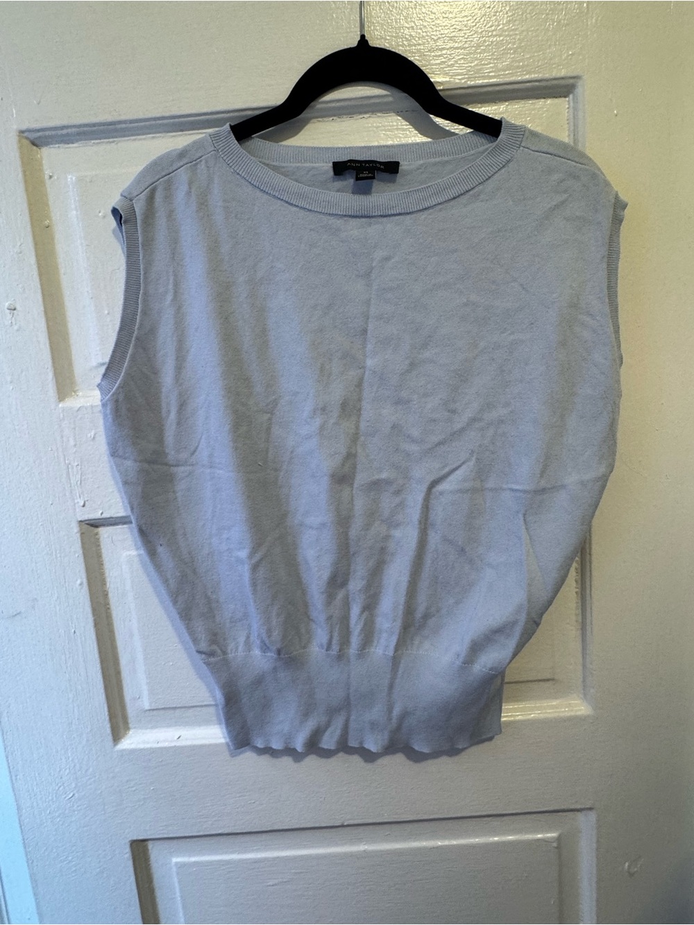 Ann Taylor Pale Blue Crewneck Knit Top